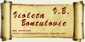 Violeta Bontulović vizit kartica